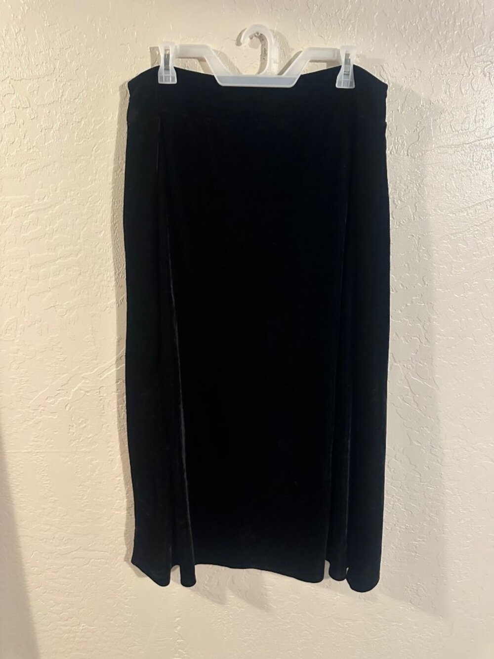 Whimsigoth 90’s Retro Celestial Witchy Black Velvet Midi Pencil Skirt